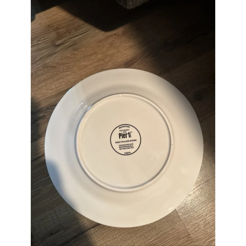 Christmas Village By Pier 1 Replacement Pet Store Salad‎ Plate Discontinued